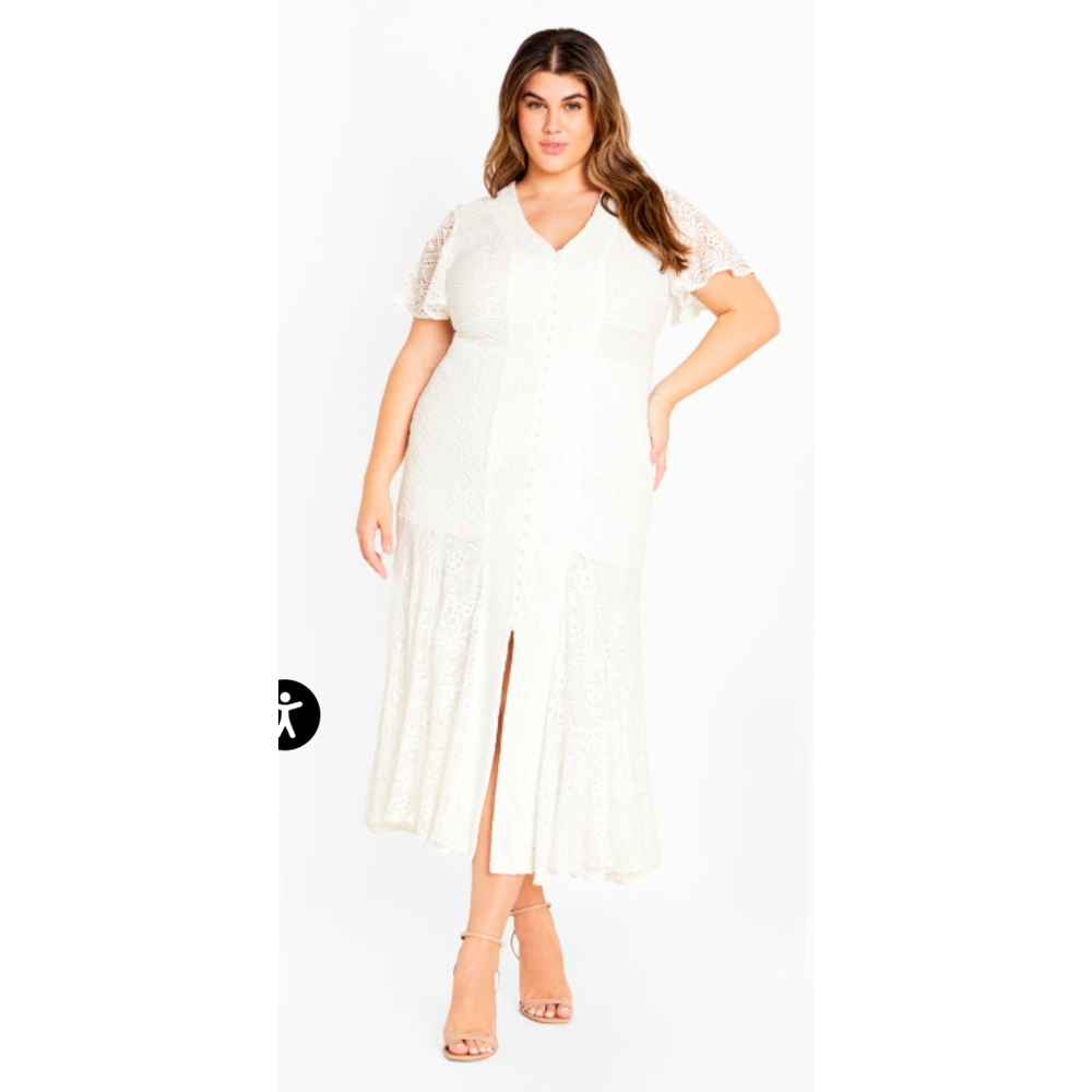 NWT City Chic Christ Lace Midi Dress Size 18